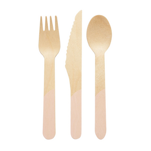 Blush Wooden Cutlery - Ellie and Piper