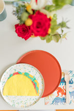 Matte Red Large Paper Plates - Ellie and Piper