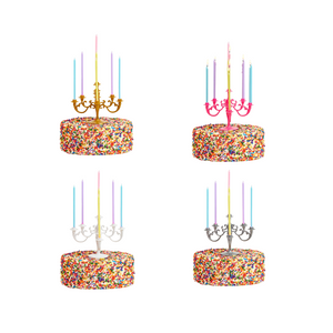 Candelabra Cake Topper With Candles (Sold Individually) - Ellie and Piper