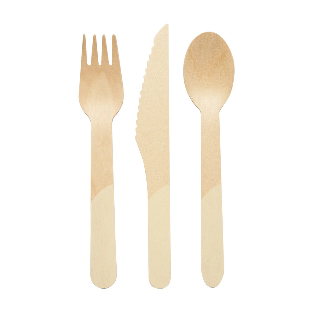 Cream Wooden Cutlery - Ellie and Piper