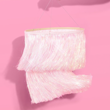 Iridescent Tinsel Fringe Party Chandelier
