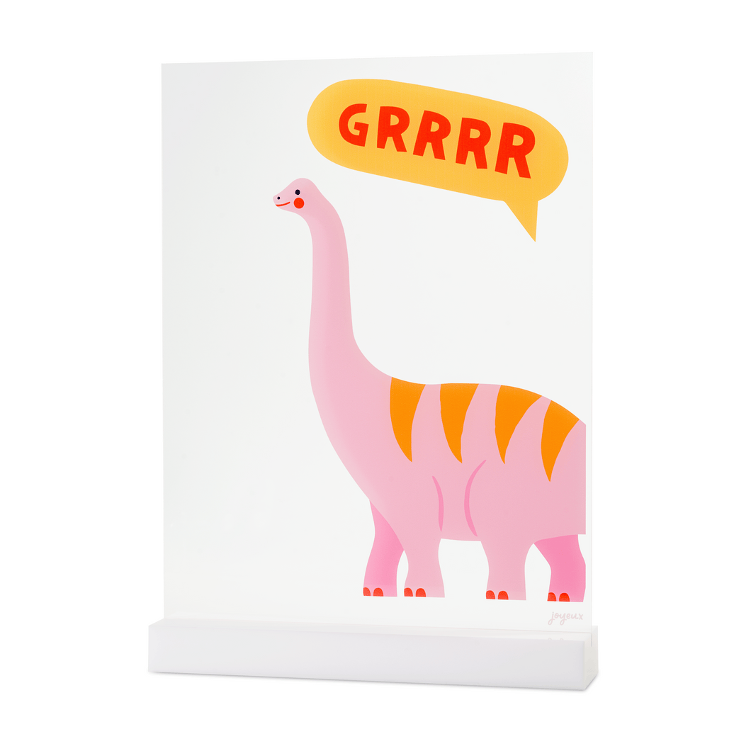 Grrrr Dino-Mite Dinosaur Acrylic Table Top Sign - Ellie and Piper