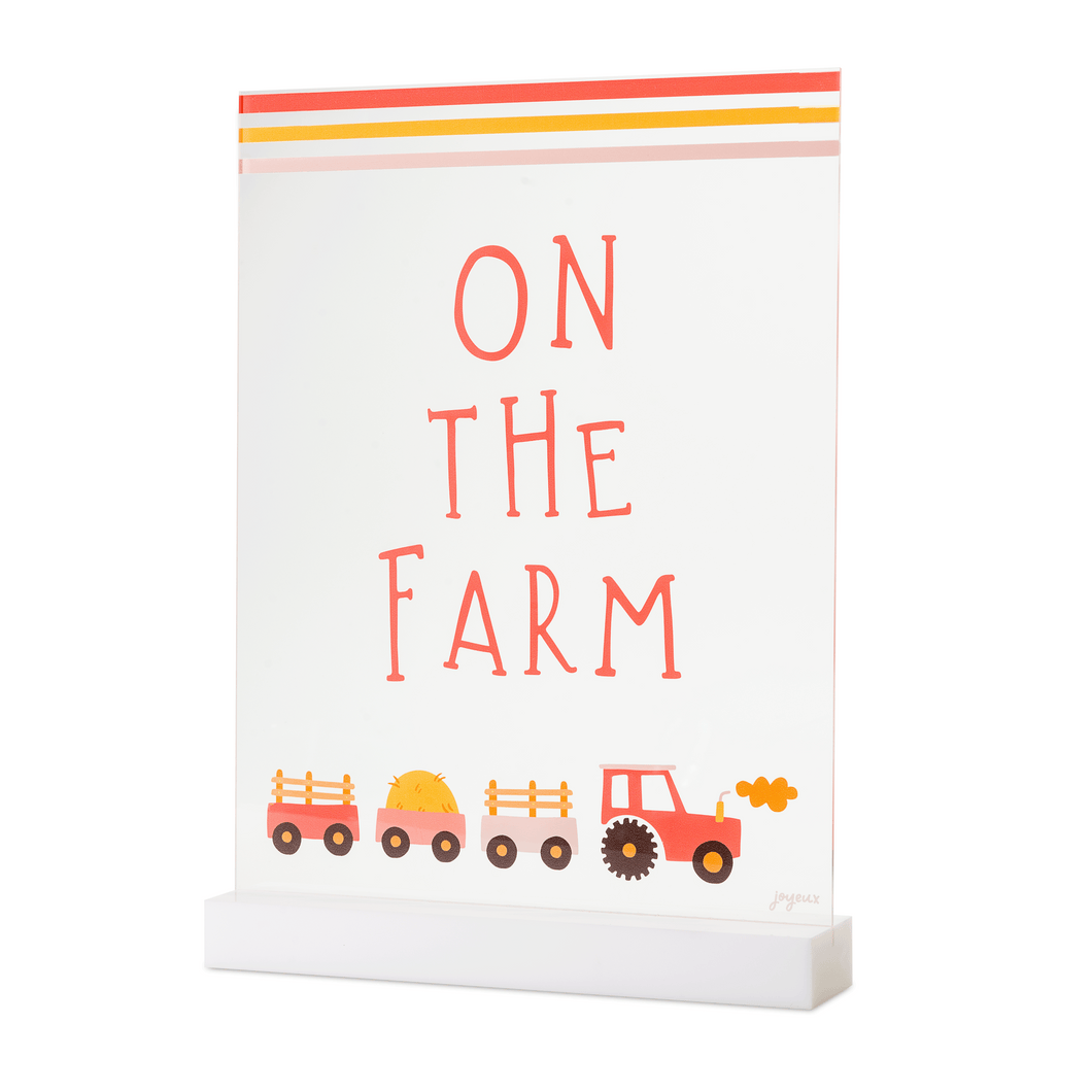 On the Farm Acrylic Table Top Sign - Ellie and Piper