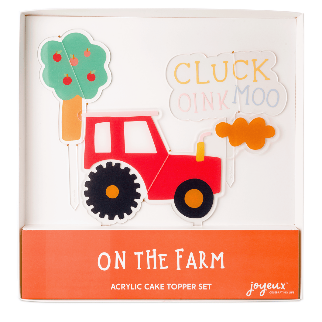 On the Farm Acrylic Cake Topper Set - Ellie and Piper