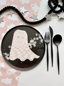 Pink Checker Groovy Ghost Napkins - Ellie and Piper