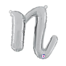 Mini Script Silver Foil Balloons 14”