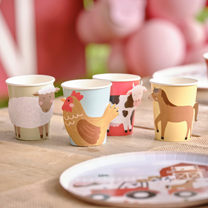 Farm Animals Paper Party Cups - Ellie and Piper