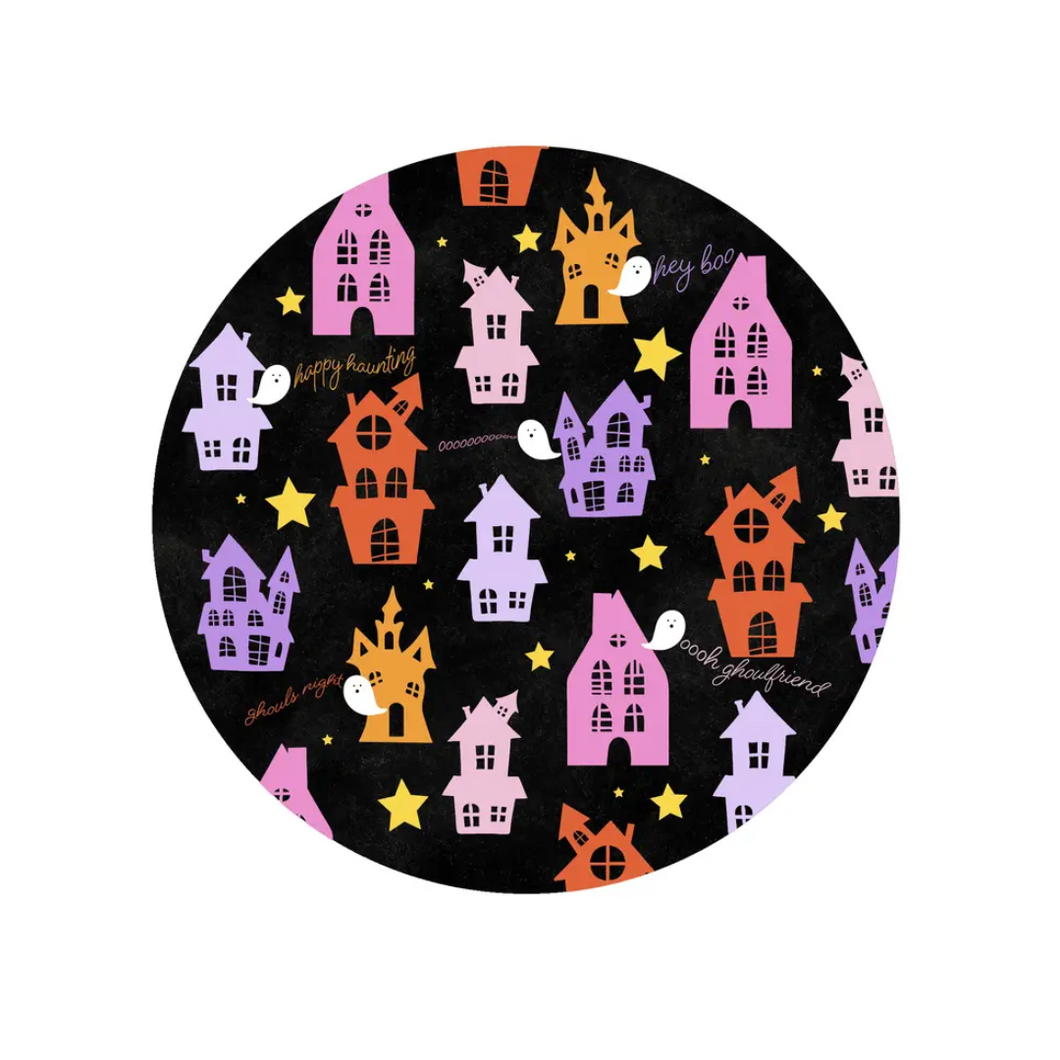 Haunted Neighborhood Paper Plates - Ellie and Piper