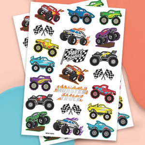 Monster Truck Foil Kids Temporary Tattoos - Ellie and Piper