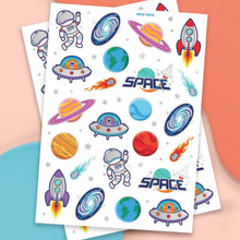 Space Foil Kids Temporary Tattoos - Ellie and Piper