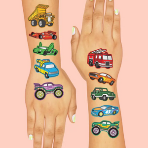 Cars Foil Kids Temporary Tattoos - Ellie and Piper
