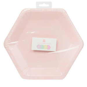 Pastel Hexagonal Shaped Large Plates - Ellie and Piper
