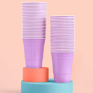 Lavender Party Cups (Set of 50) - Ellie and Piper