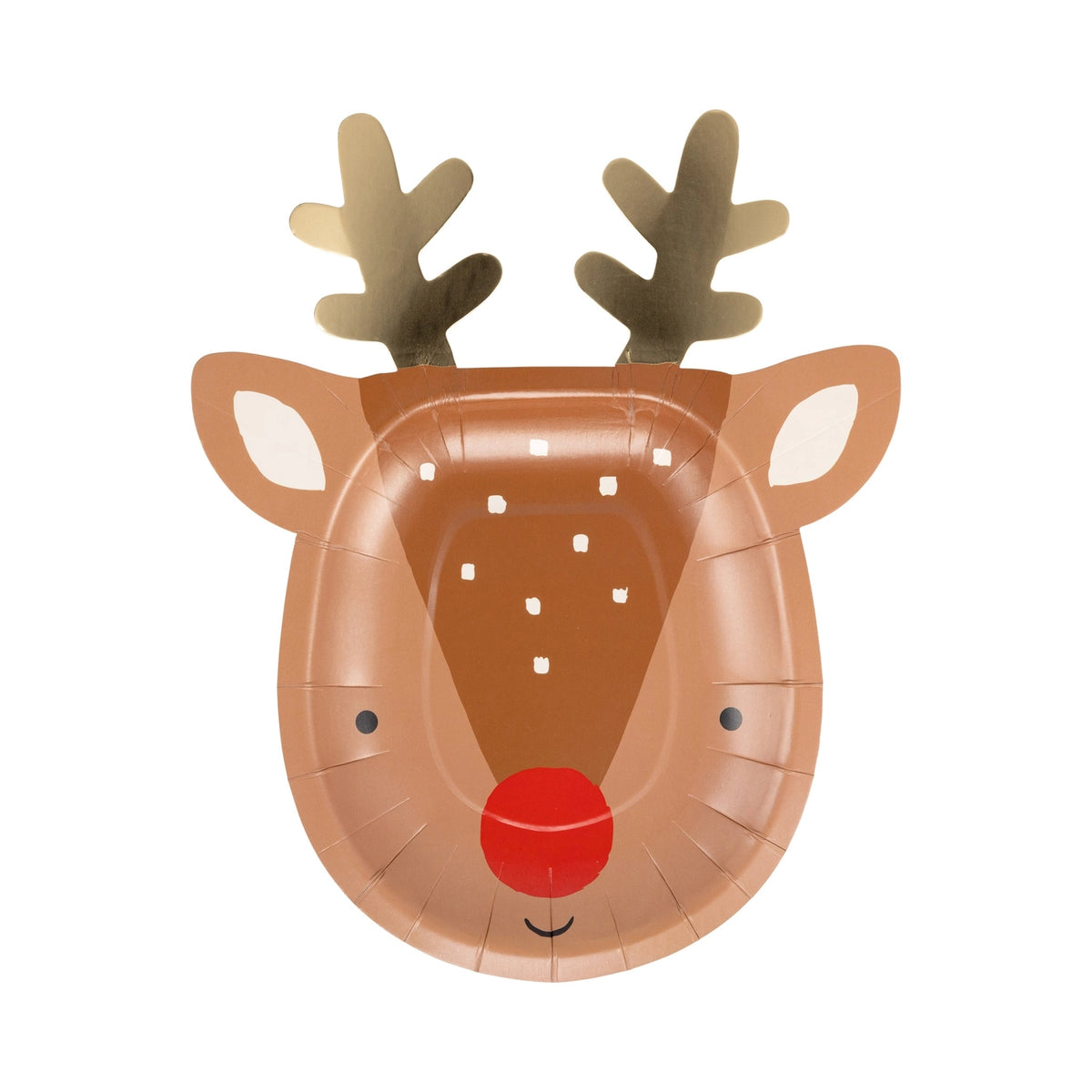 Rudolph Shaped Paper Plates | Ellie and Piper