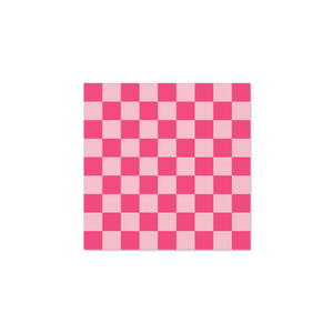Pink Checkered Large Napkins - Ellie and Piper