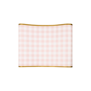 Pink Gingham Paper Table Runner - Ellie and Piper