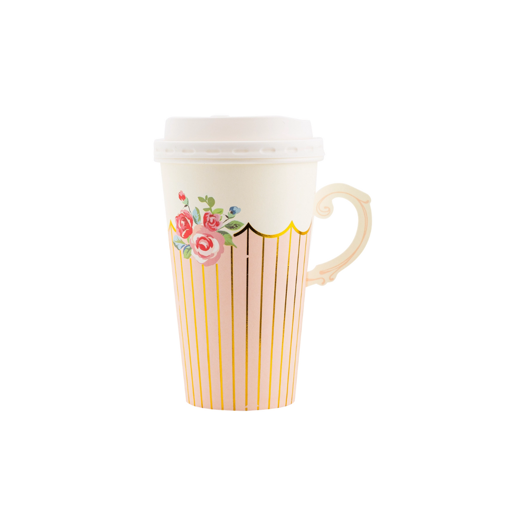Tea Party Handled To-Go Paper Cups