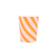 Pink & Orange Stripy Cups - Ellie and Piper