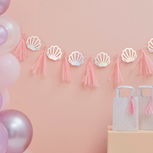 Pink and Iridescent Shell Tassel Garland - Ellie and Piper