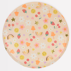 Happy Face Icons Dinner Plates - Ellie and Piper