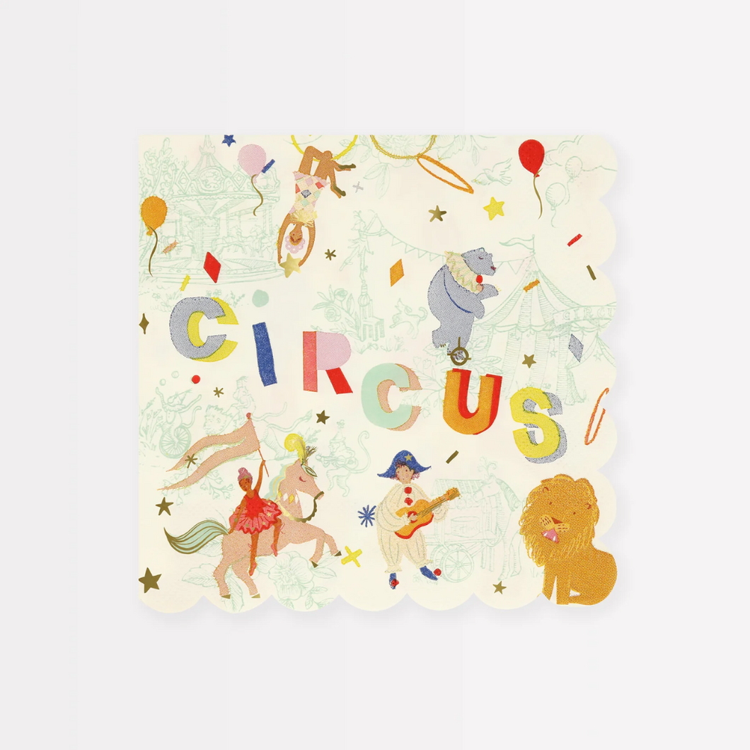 Circus Large Napkins - Ellie and Piper