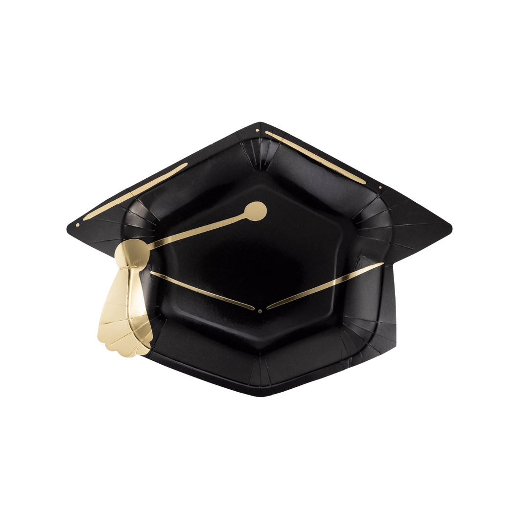 Graduation Cap Shaped Paper Plate - Ellie and Piper