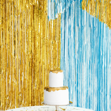 Gold Fringe Curtain Backdrop