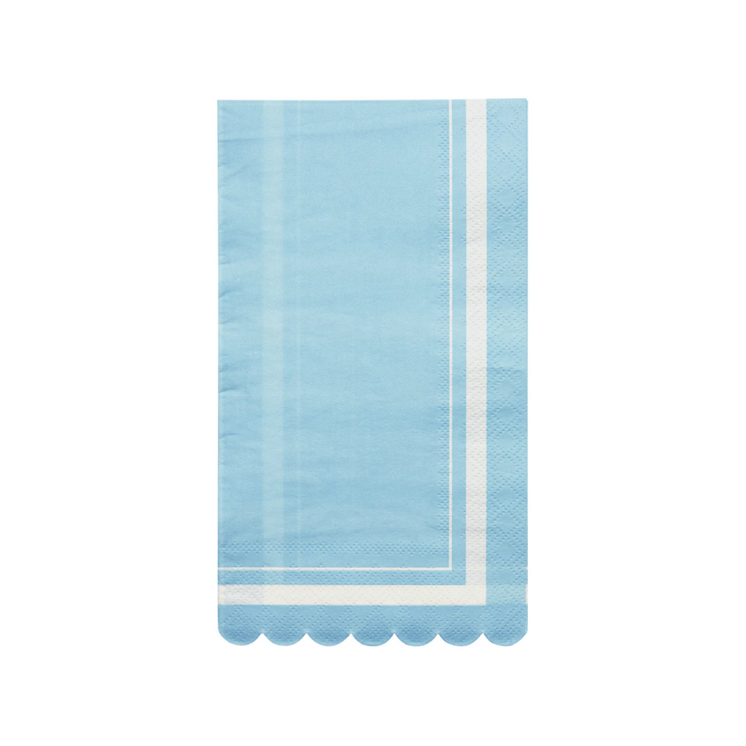 Sky Scalloped Edge Guest Towels - Ellie and Piper