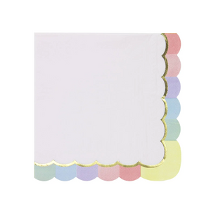 Scalloped Napkins Pastel Pink - Ellie and Piper