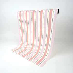 Pink Striped Paper Table Runner - Ellie and Piper