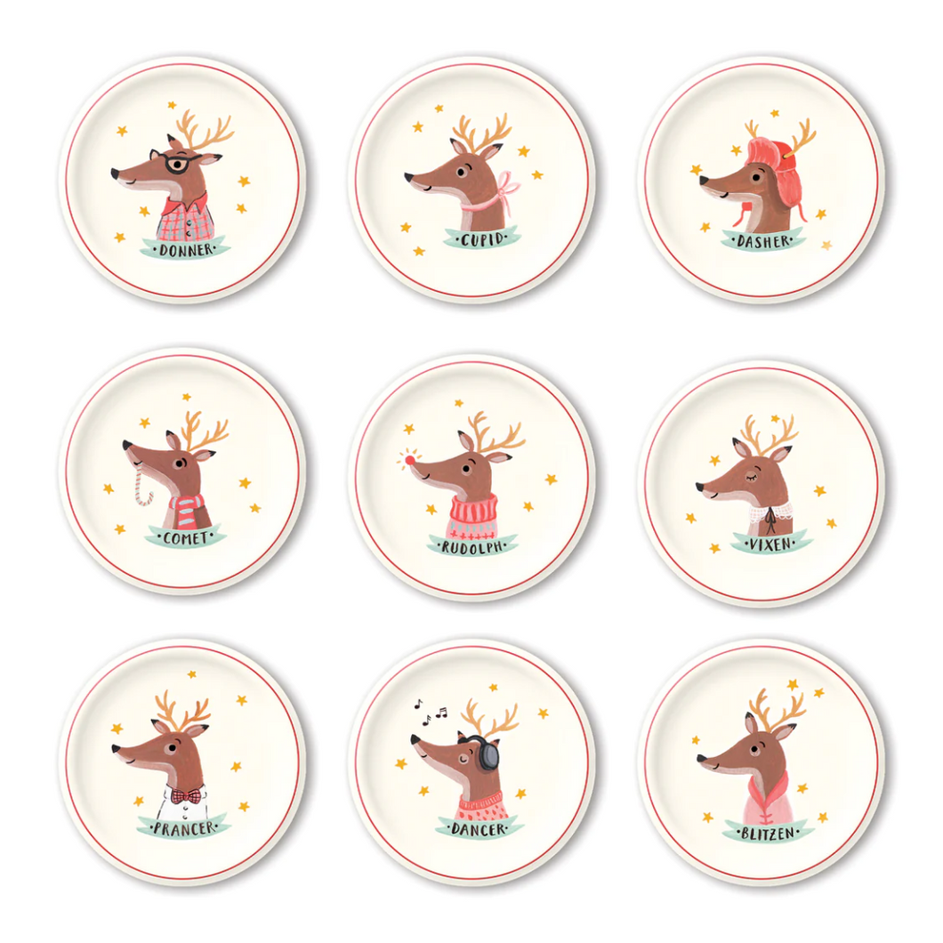 Dear Rodolph Reindeer Paper Plate Set - Ellie and Piper