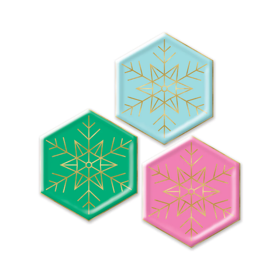 Bright Snowflake Paper Plate Set - Ellie and Piper