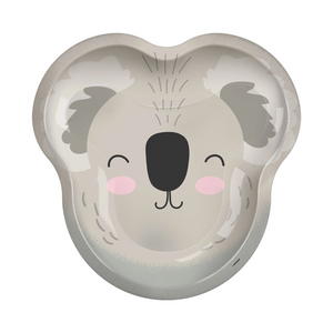 Koala Shaped Large Paper Plates - Ellie and Piper