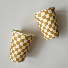 Gold Checkered Cups - Ellie and Piper