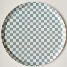 Checkered Blue Large Plate - Ellie and Piper