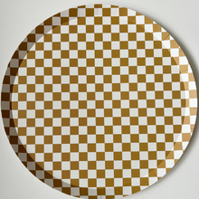 Checkered Gold Matte Plate - Ellie and Piper