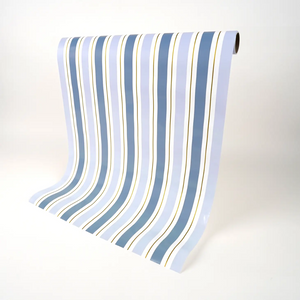 Blue Striped Paper Table Runner - Ellie and Piper