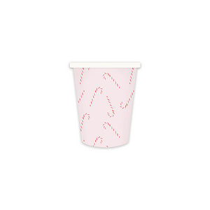 Whimsy Santa Scattered Candy Cane Paper Party Cups - Ellie and Piper