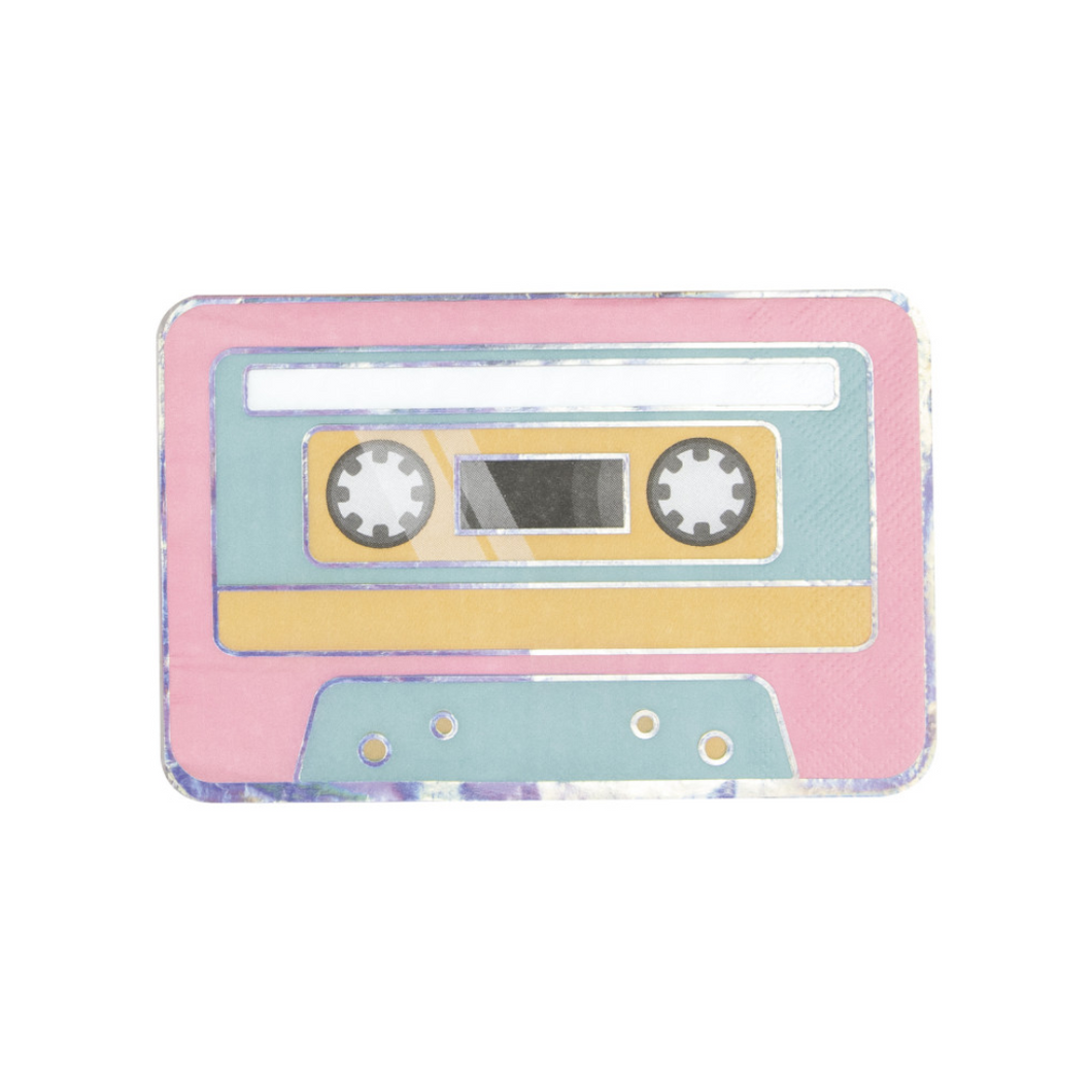 Vintage Cassette Shaped Napkins - Ellie and Piper