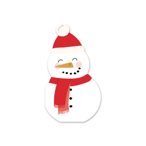 Smiley Snowman Shaped Paper Dinner Napkin - Ellie and Piper