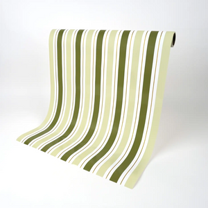 Green Stripe Paper Table Runner - Ellie and Piper