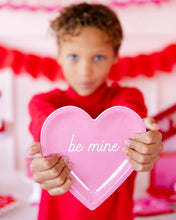 Conversation Heart Shaped Paper Plates - Ellie and Piper