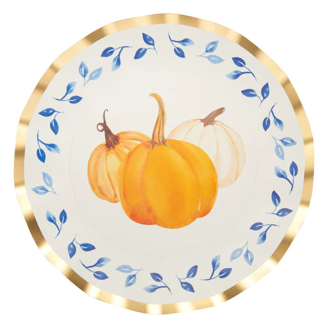 Harvest Blues Wavy Dinner Plates - Ellie and Piper