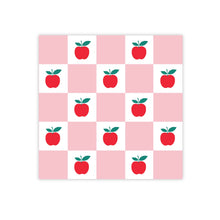 Apple & Pink Checker Large Napkins - Ellie and Piper