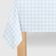 Light Blue Gingham Paper Tablecloth - Ellie and Piper