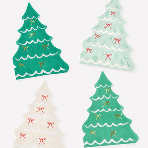 Christmas Tree with Bows Paper Napkins - Thumbnail 5