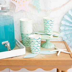 Mermaid Tail Paper Party Cups - Ellie and Piper