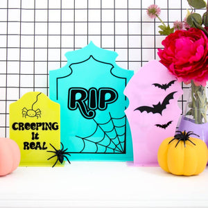Acrylic Halloween Tombstones - Blue (Set of 3) - Ellie and Piper