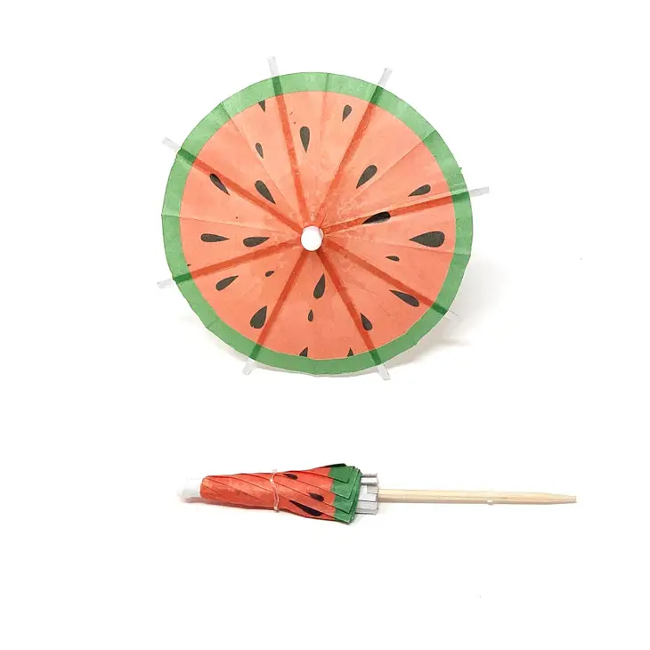 Summer Watermelon Cocktail Umbrellas - Ellie and Piper