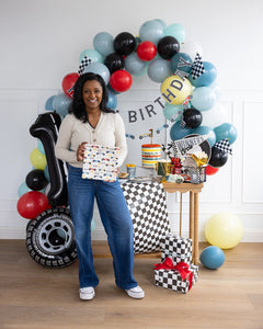 Miles Per Hour - Checkered Flag Table Runner - Ellie and Piper